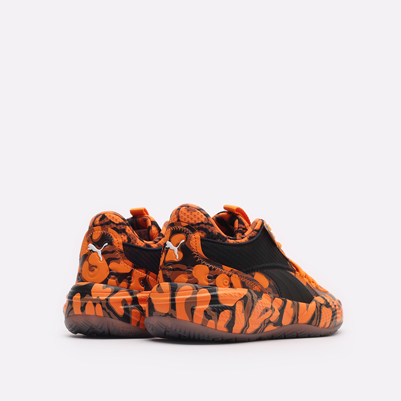 женские оранжевые баскетбольные кроссовки PUMA Court Rider Maverick 37600901 - цена, описание, фото 3