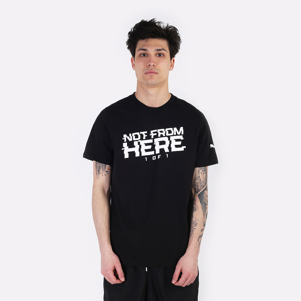 мужская черная футболка PUMA Not From Here 53510901 - цена, описание, фото 1