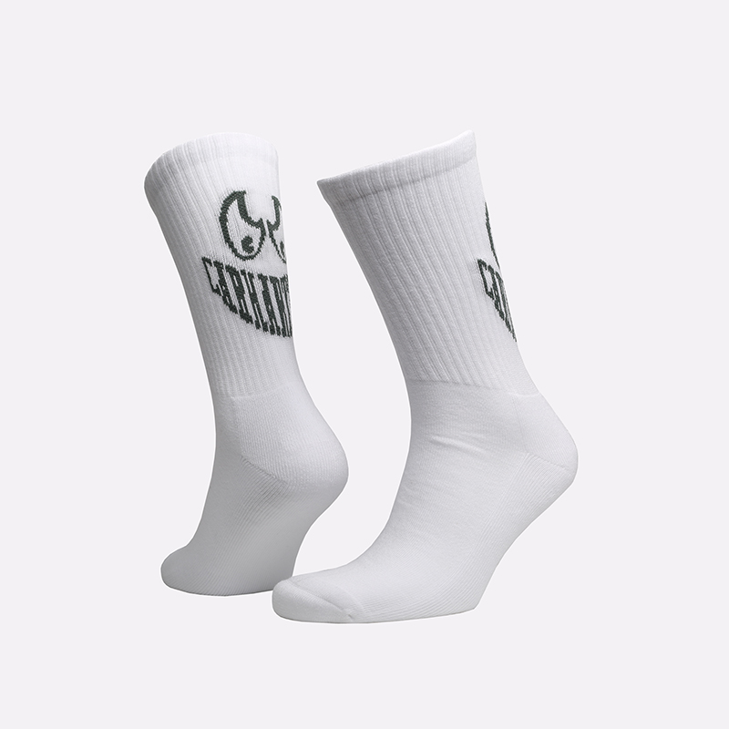 мужские белые носки Carhartt WIP Grin Socks I030067-wht/green - цена, описание, фото 1