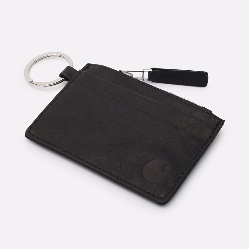  коричневый бумажник Carhartt WIP Leather Ring Wallet  I030269-black - цена, описание, фото 1
