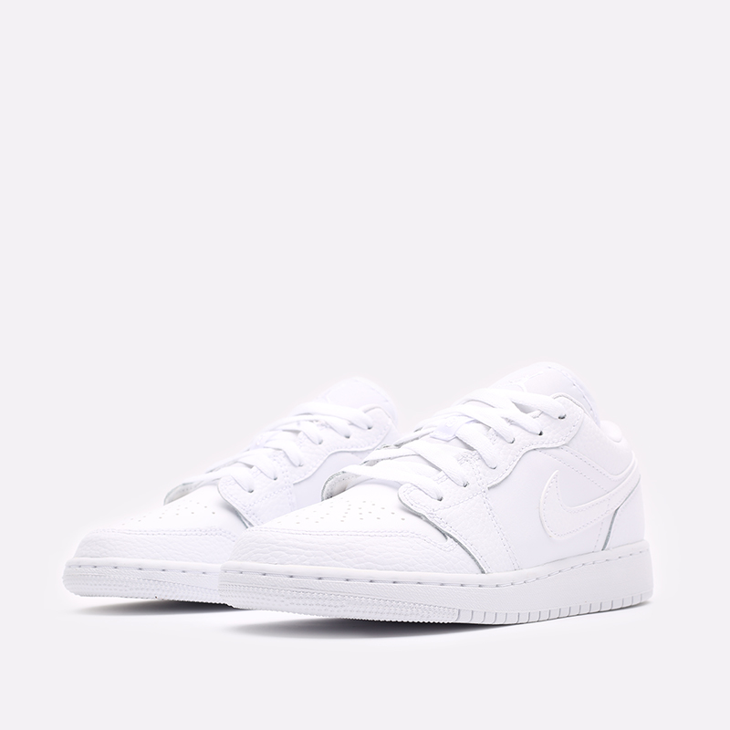 женские белые кроссовки Jordan 1 Low (GS) 553560-130 - цена, описание, фото 4