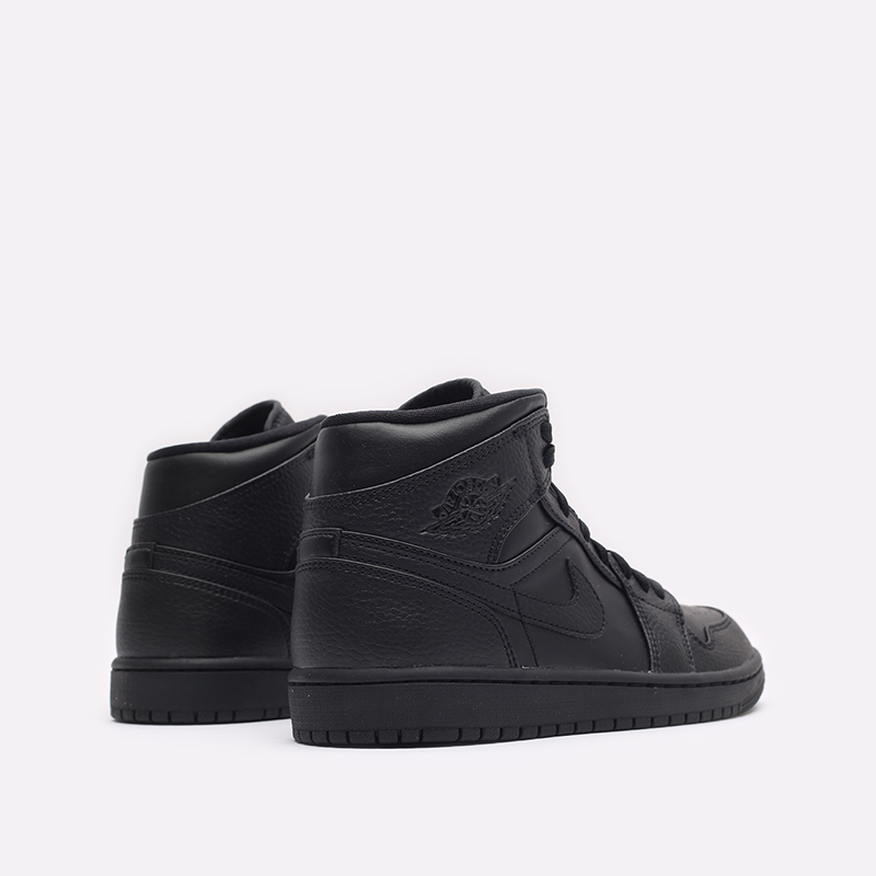 мужские черные кроссовки Jordan 1 Mid 554724-091 - цена, описание, фото 3