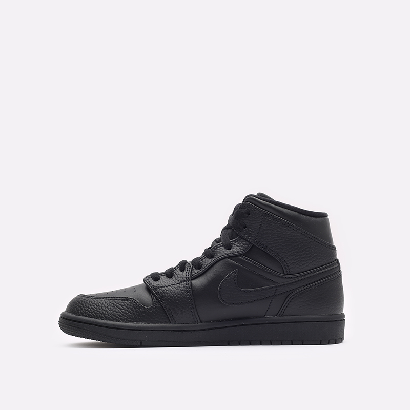мужские черные кроссовки Jordan 1 Mid 554724-091 - цена, описание, фото 2