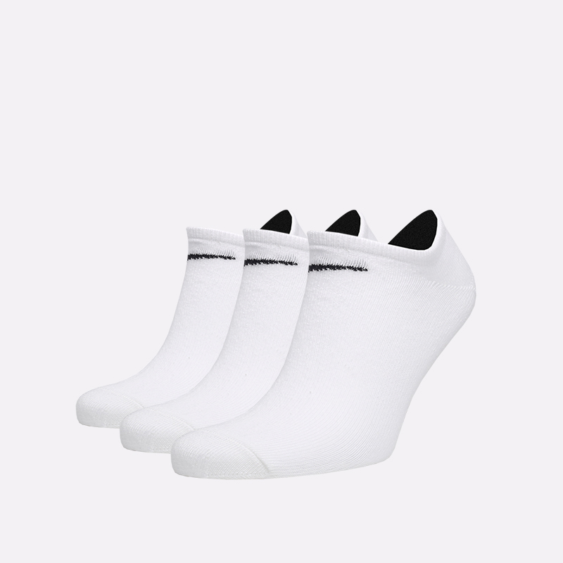 мужские белые носки Nike Lightweight No Show (3 Pairs) SX2554-101 - цена, описание, фото 1
