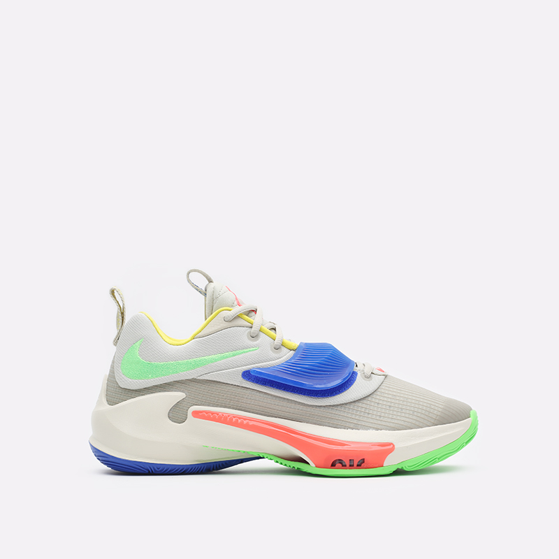 мужские бежевые баскетбольные кроссовки Nike Zoom Freak 3 EP DA0695-100 - цена, описание, фото 1