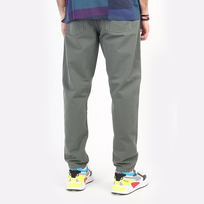 мужские зеленые брюки Carhartt WIP Newel Pant I026514-thyme - цена, описание, фото 2