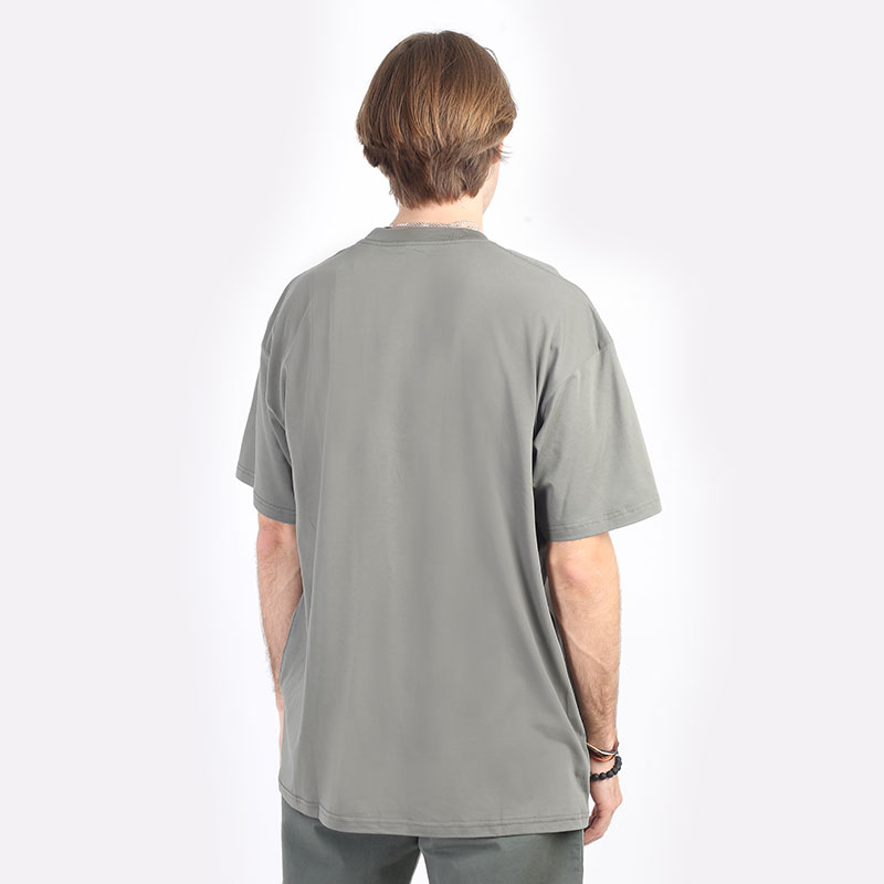 мужская зеленая футболка Carhartt WIP S/S Nils T-Shirt I030111-thyme/white - цена, описание, фото 2