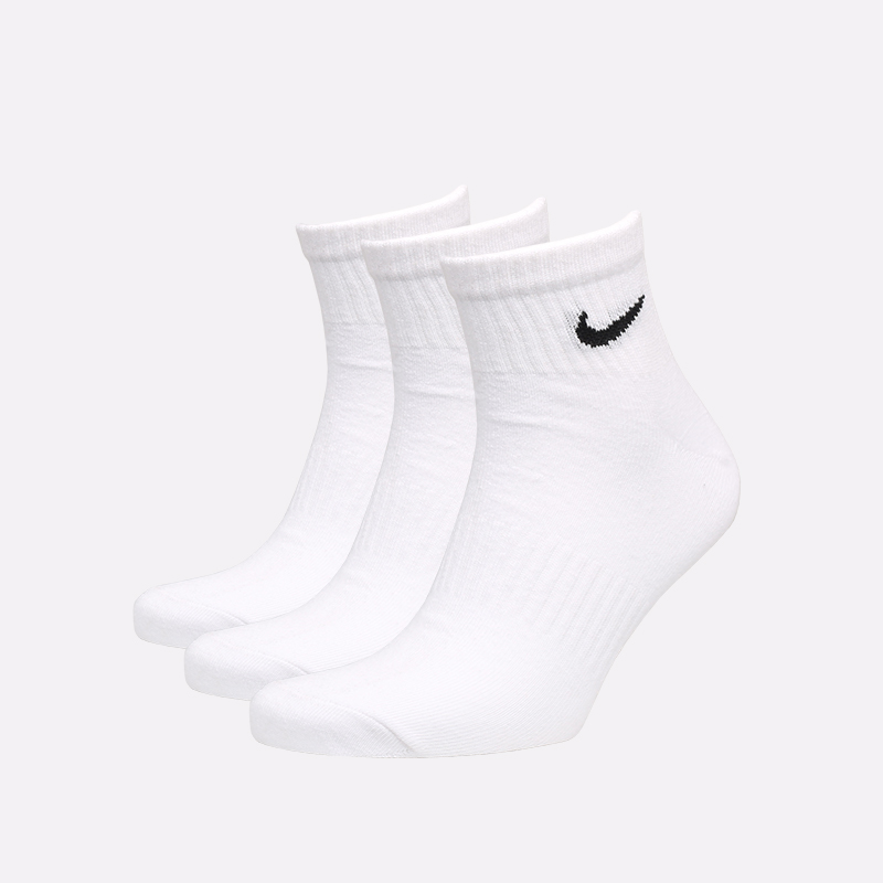мужские белые носки Nike Everyday Lightweight Ankle (3 Pairs) SX7677-100 - цена, описание, фото 1