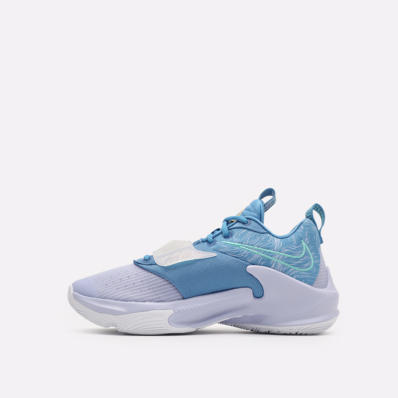 мужские голубые баскетбольные кроссовки Nike Zoom Freak 3 EP DA0695-401 - цена, описание, фото 2