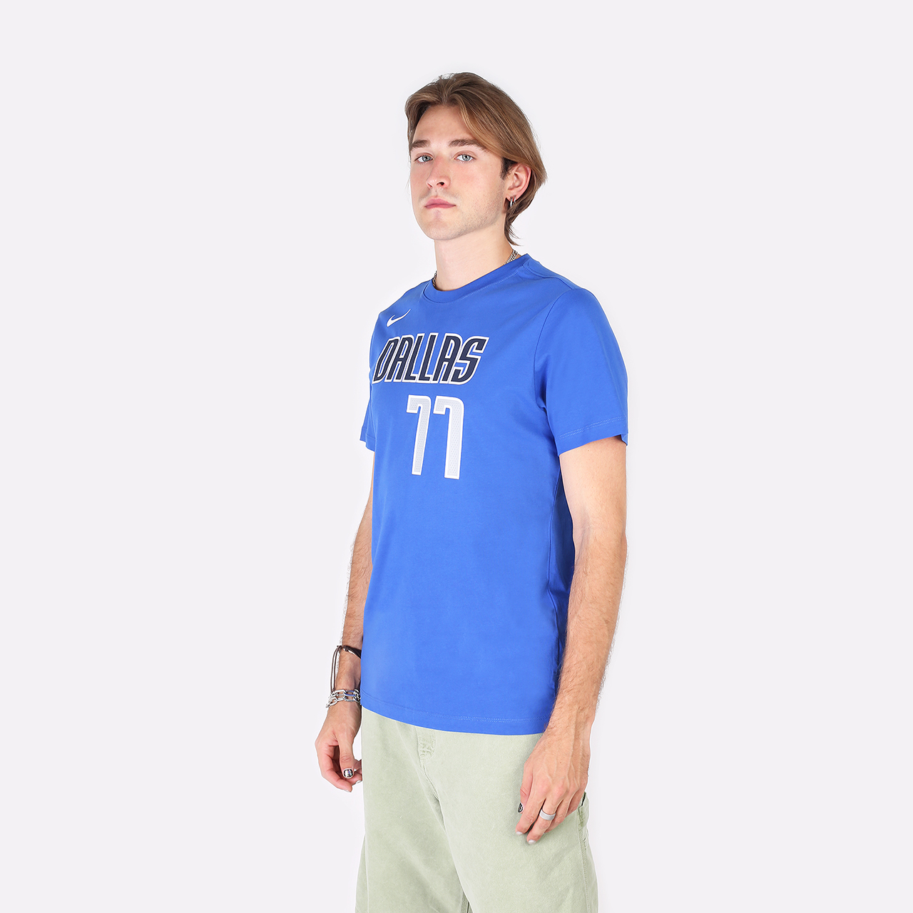 мужская синяя футболка Nike Luka Doncic Mavericks NBA T-Shirt CV8514-482 - цена, описание, фото 2