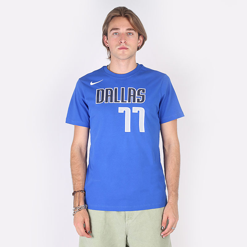 мужская синяя футболка Nike Luka Doncic Mavericks NBA T-Shirt CV8514-482 - цена, описание, фото 1