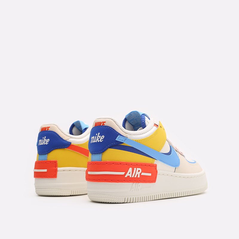 red blue and yellow air force ones