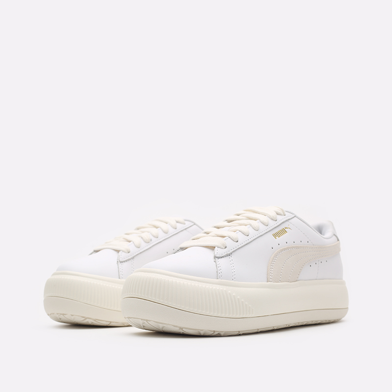 женские белые кроссовки PUMA Suede Mayu Lth Wn's 38104201 - цена, описание, фото 4