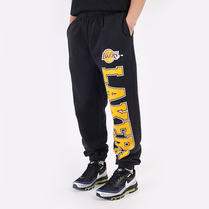 мужские черные брюки Mitchell and ness NBA Los Angeles Lakers Pants 507PLALAKEBLK - цена, описание, фото 1
