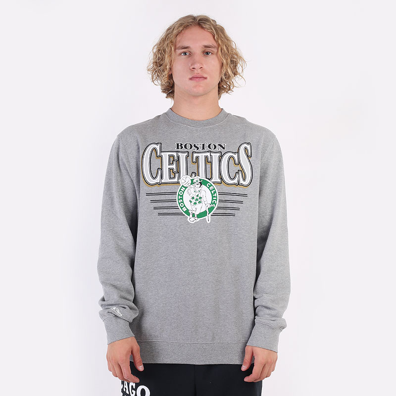 Мужская толстовка Mitchell and ness Metallic Shadow Crew (A0708644GRH)  - цена, описание, фото 1