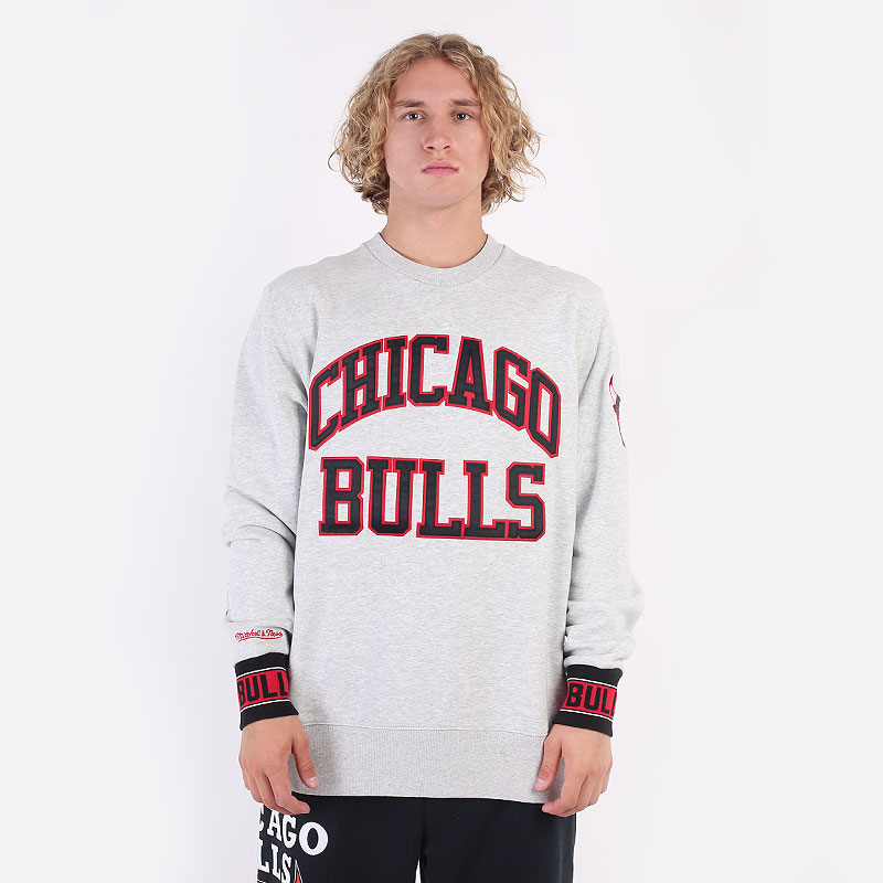 мужская серая толстовка Mitchell and ness Celebration Crew 350FCHIBULGRH - цена, описание, фото 1