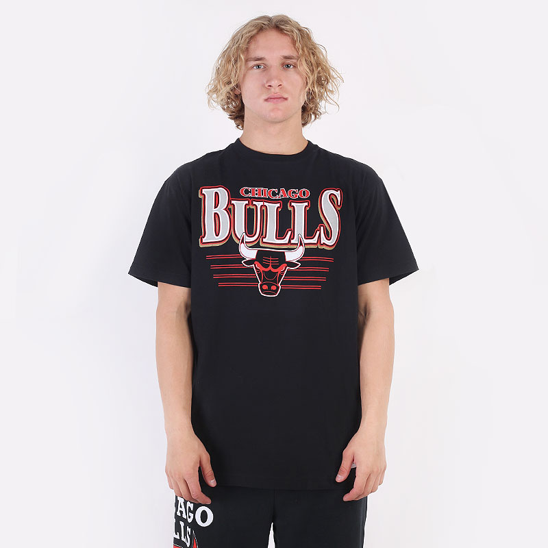 мужская черная футболка Mitchell and ness Metallic Shadow Traditional Tee A0713118BLK - цена, описание, фото 1