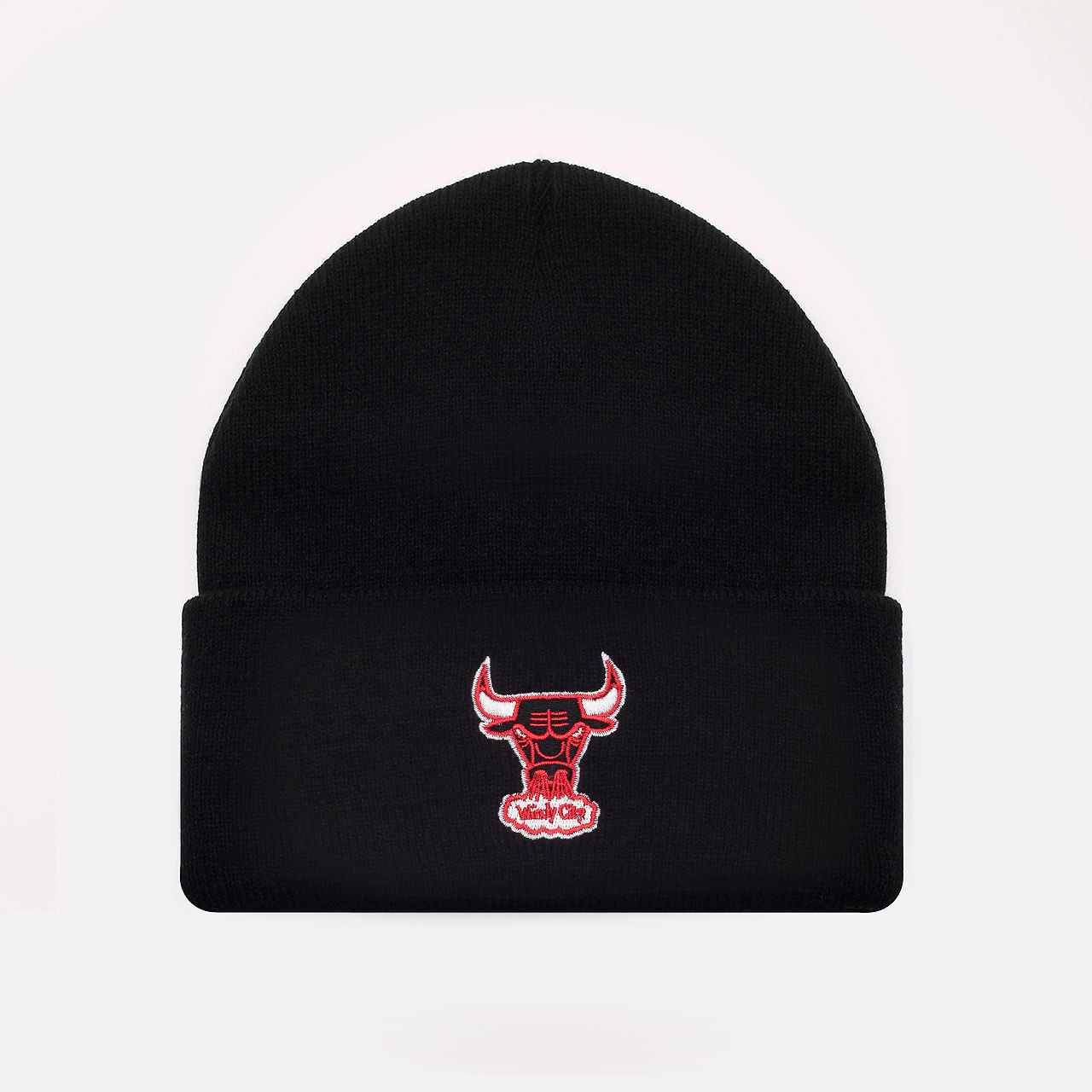  черная шапка Mitchell and ness Bulls KTCFFH21HW017-CBUB - цена, описание, фото 1