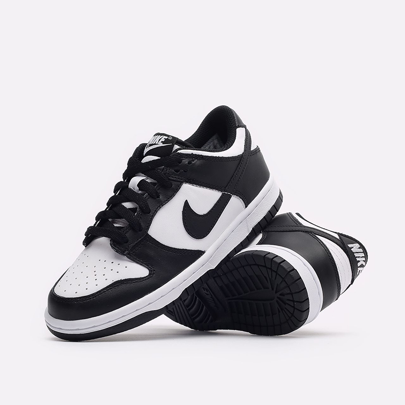 женские черные кроссовки Nike Dunk Low (GS) CW1590-100 - цена, описание, фото 2