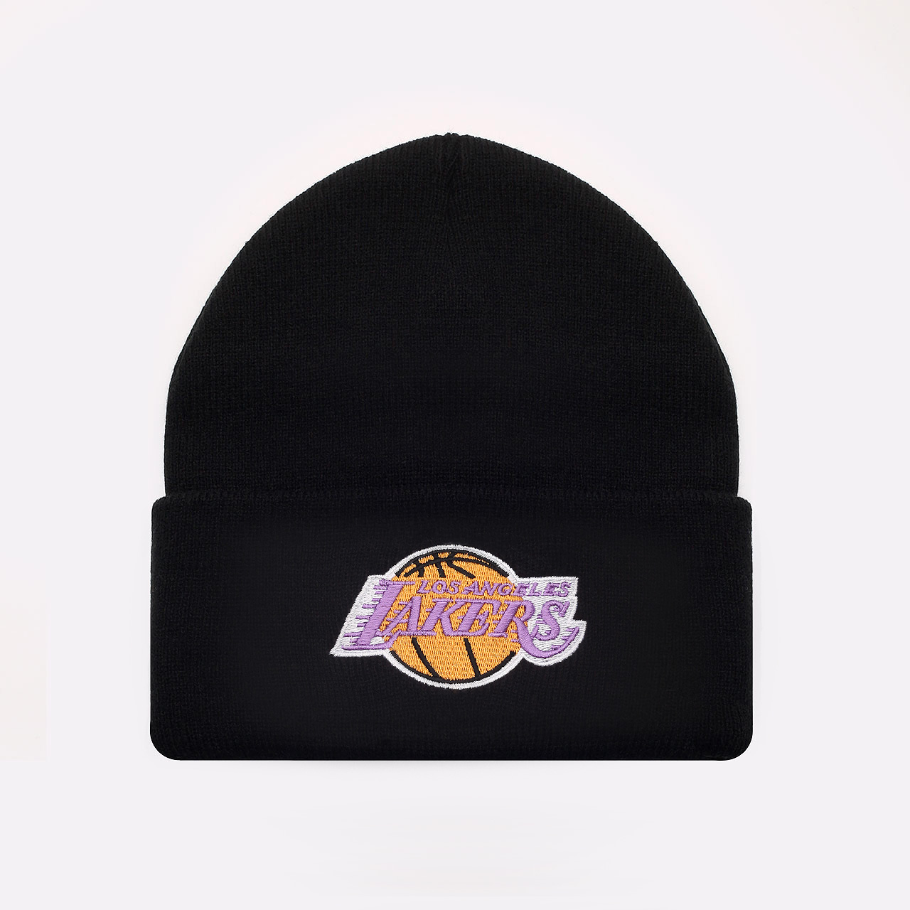  черная шапка Mitchell and ness Lakers KTCFFH21HW017-LALB - цена, описание, фото 1