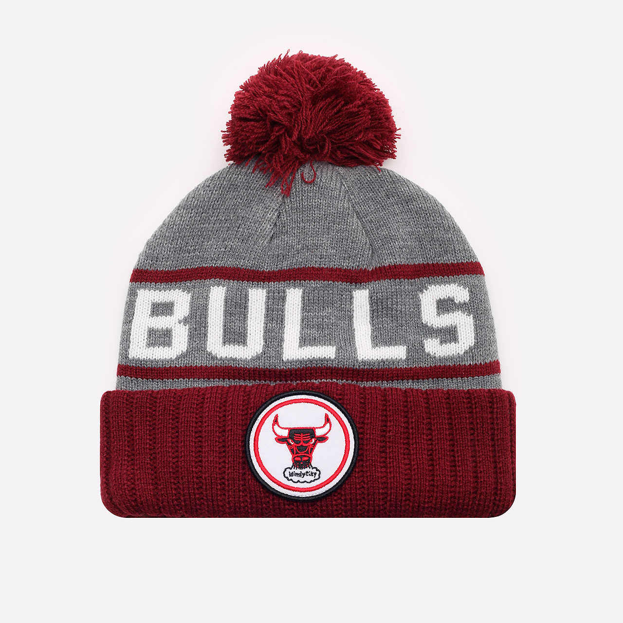  серая шапка Mitchell and ness BULLS 854CBUGYHT - цена, описание, фото 1