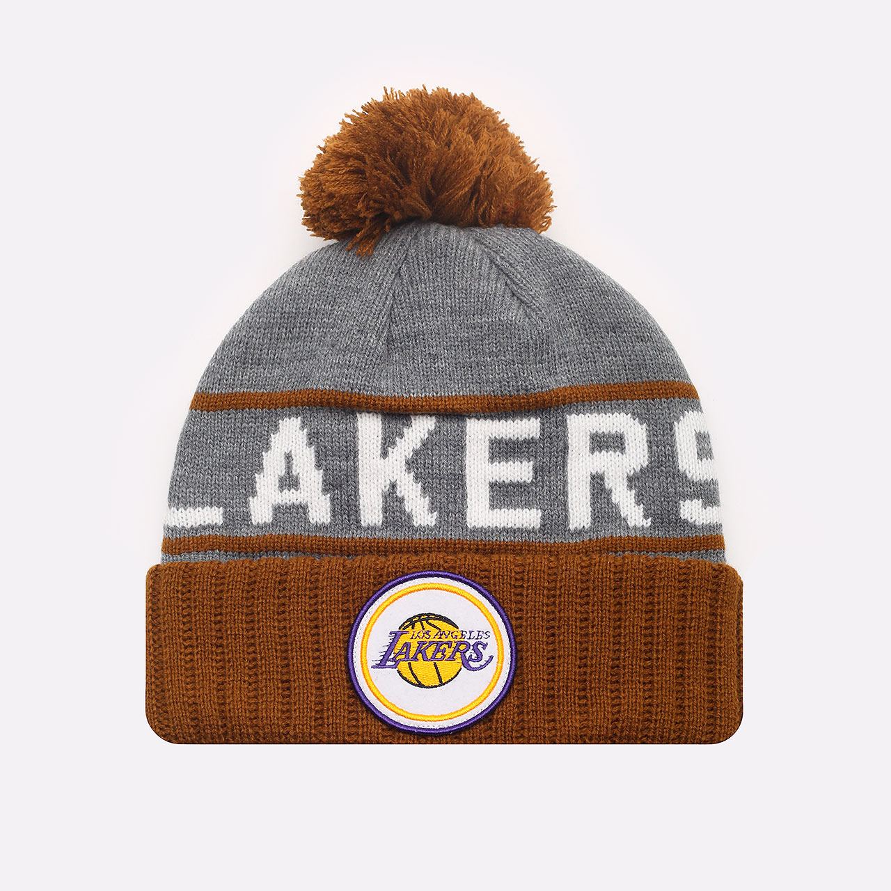  серая шапка Mitchell and ness LAKERS 854LALGYHT - цена, описание, фото 1