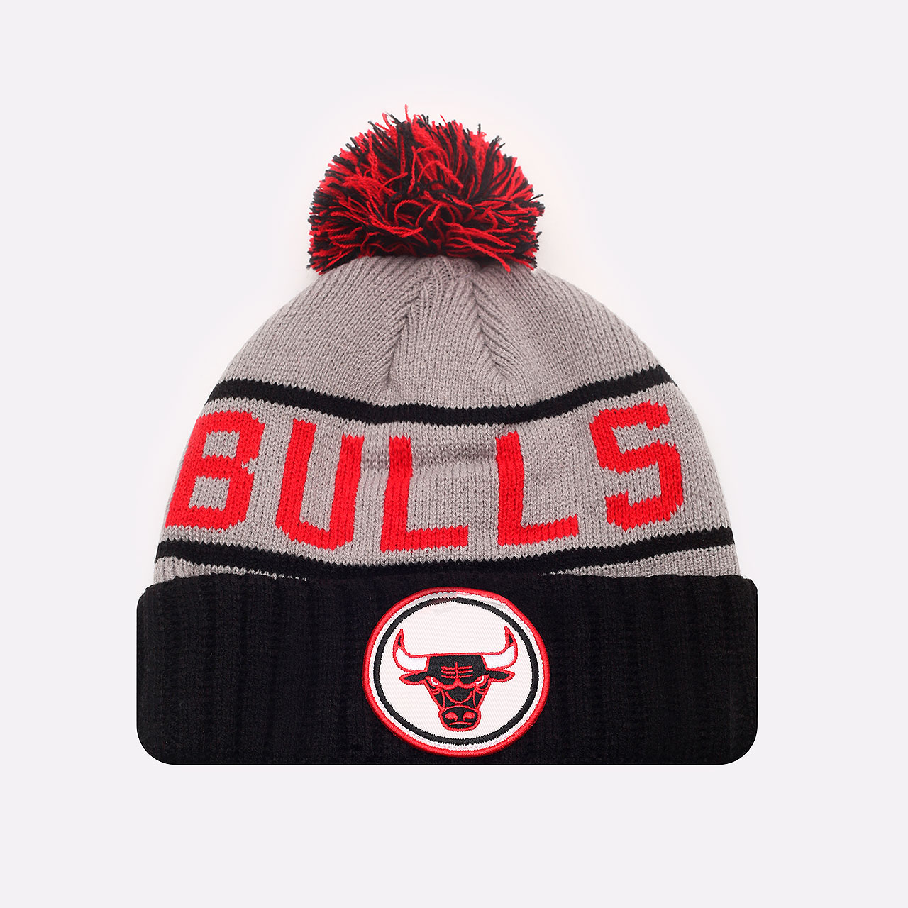  серая шапка Mitchell and ness BULLS KJ46ZGREY - цена, описание, фото 1