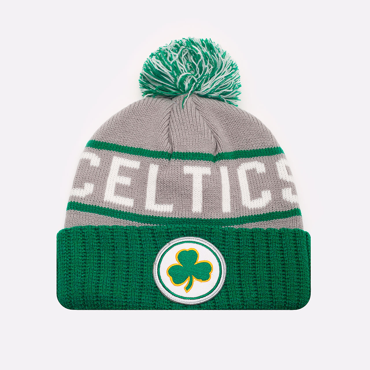  серая шапка Mitchell and ness Boston Celtics KJ46ZH5CUFFGRY - цена, описание, фото 1