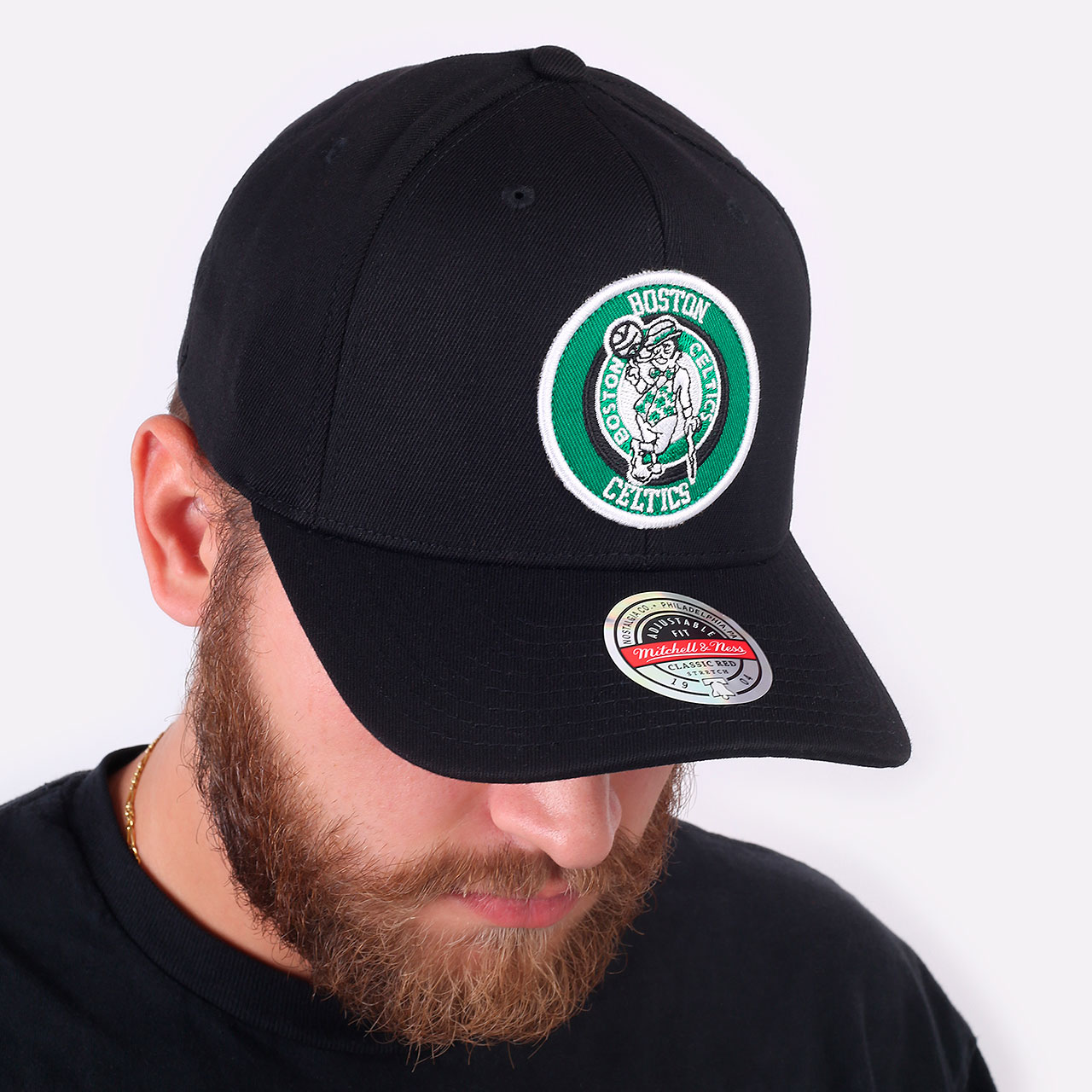 Мужская кепка Mitchell and ness Boston Celtics (6HSSFH21HW007-BCE)  - цена, описание, фото 1