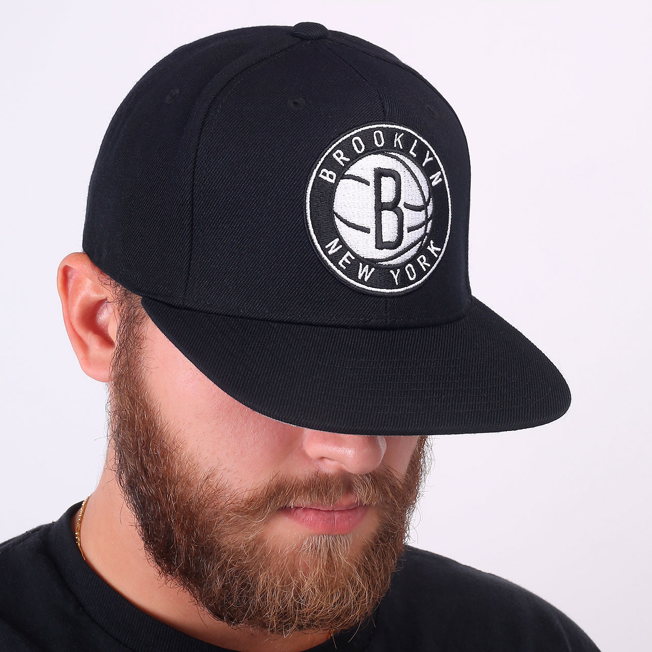 Мужская кепка Mitchell and ness Brooklyn (6HSSBC20066-BNEBKWN)  - цена, описание, фото 1