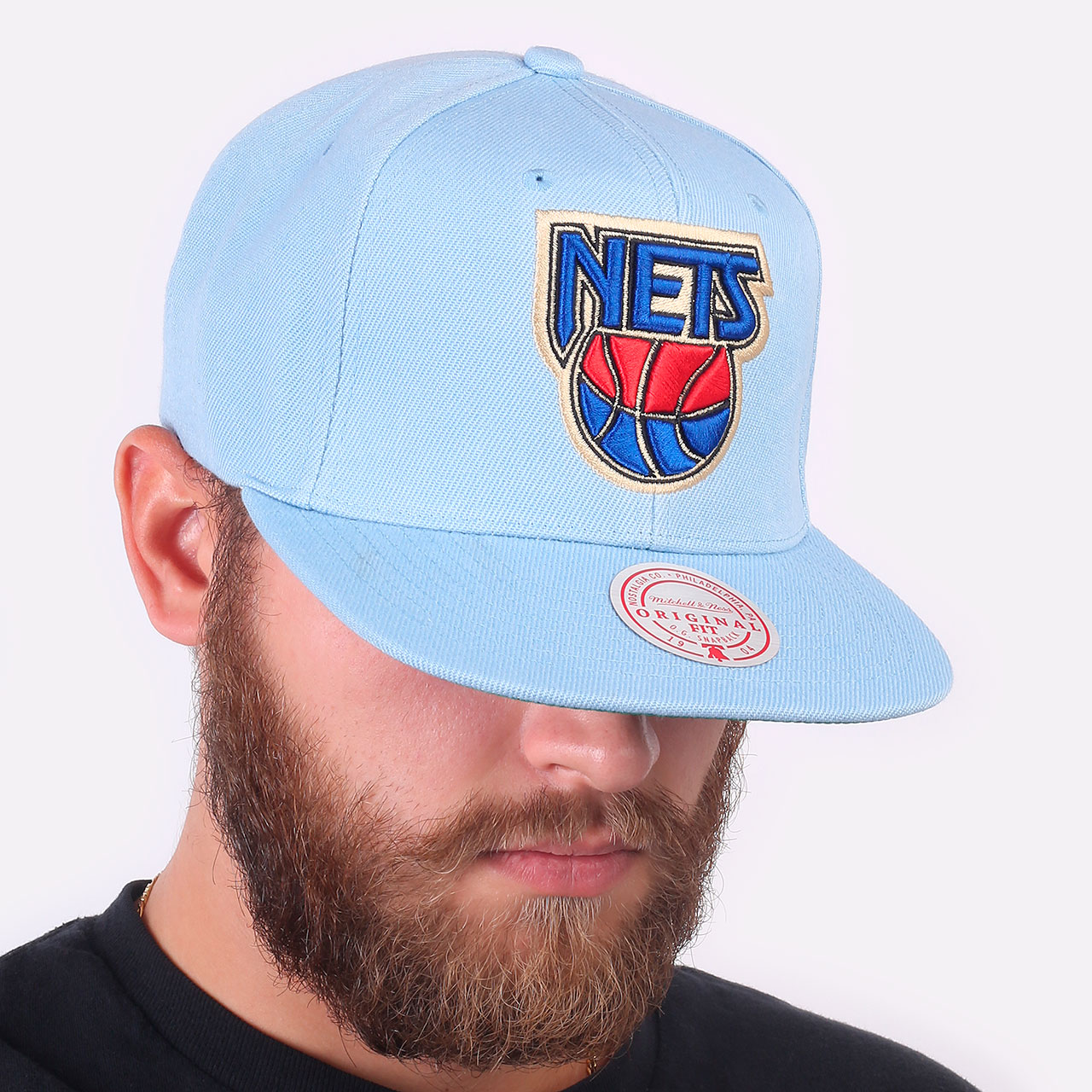 Кепка Mitchell and ness NETS (6HSSJS19173-NJNLTBL)  - цена, описание, фото 1