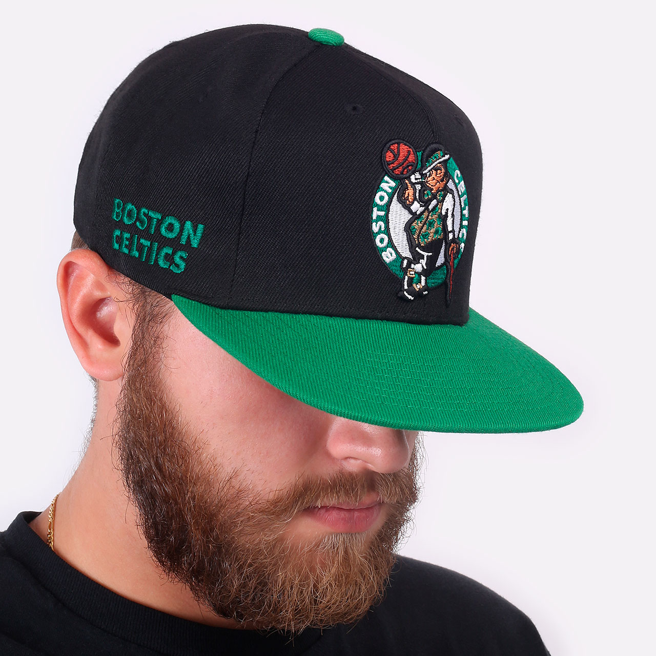 Кепка Mitchell and ness Boston Celtics (6HSSDX21129-BCEBKGN)  - цена, описание, фото 1