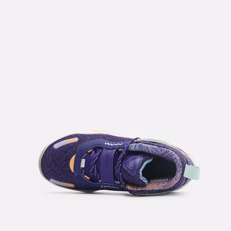 детские фиолетовые баскетбольные кроссовки adidas D.O.N. Issue 3 C GZ5499 - цена, описание, фото 6