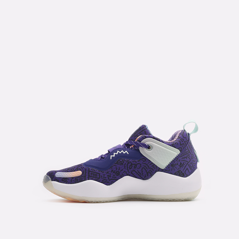 детские фиолетовые баскетбольные кроссовки adidas D.O.N. Issue 3 C GZ5499 - цена, описание, фото 2
