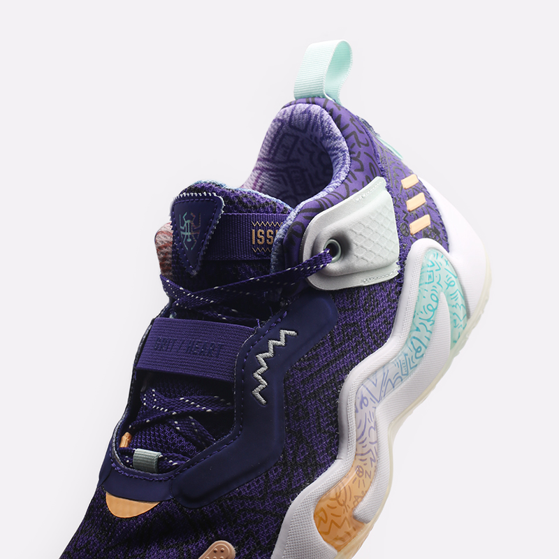 детские фиолетовые баскетбольные кроссовки adidas D.O.N. Issue 3 C GZ5499 - цена, описание, фото 7