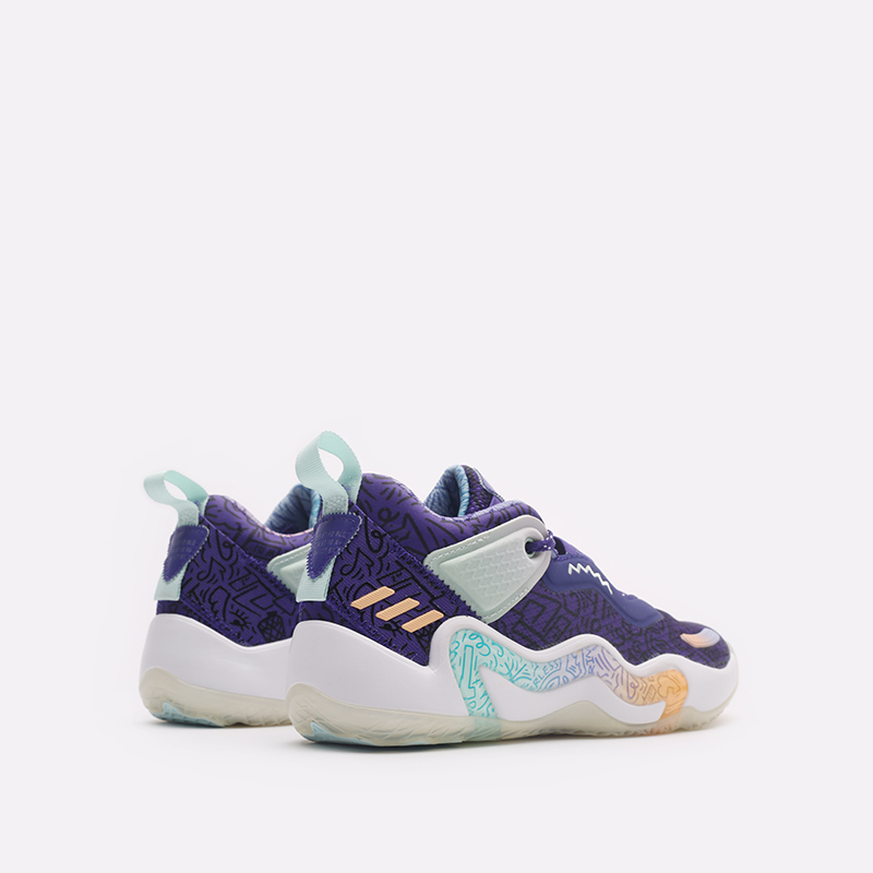 детские фиолетовые баскетбольные кроссовки adidas D.O.N. Issue 3 C GZ5499 - цена, описание, фото 3