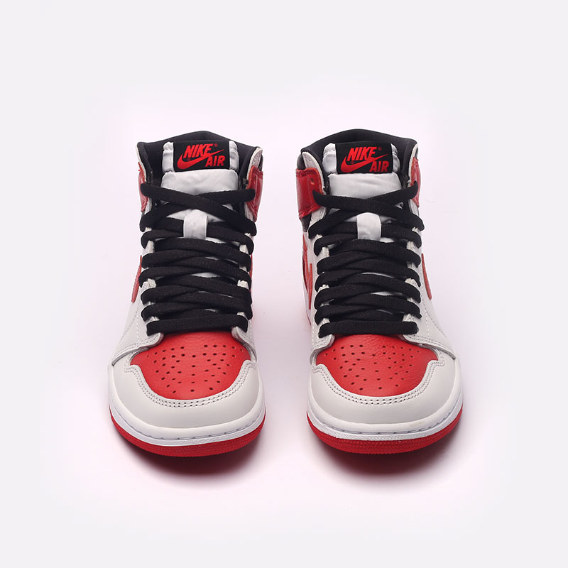  красные кроссовки Jordan Retro 1 High OG 555088-161 - цена, описание, фото 3