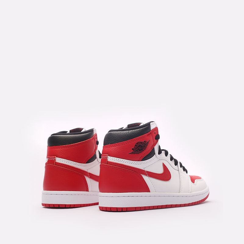  красные кроссовки Jordan Retro 1 High OG 555088-161 - цена, описание, фото 5