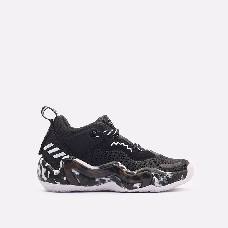 детские черные баскетбольные кроссовки adidas D.O.N. Issue 3 C H67430 - цена, описание, фото 1