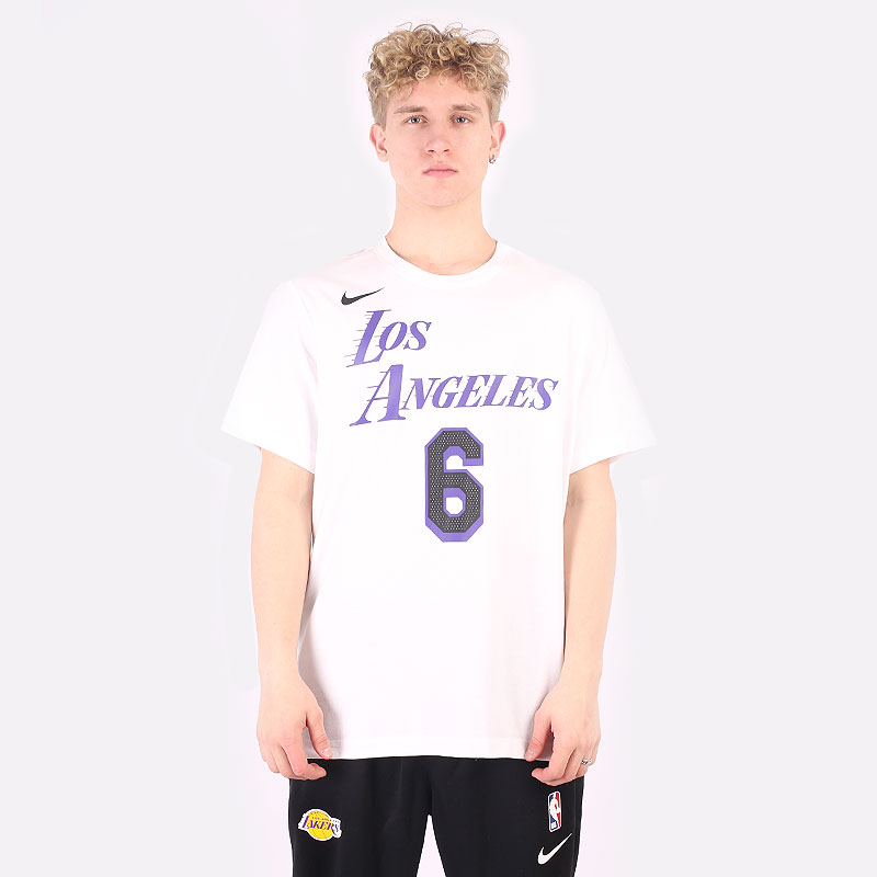 мужская белая футболка Nike Los Angeles Lakers City Edition NBA T-Shirt DV5993-100 - цена, описание, фото 1