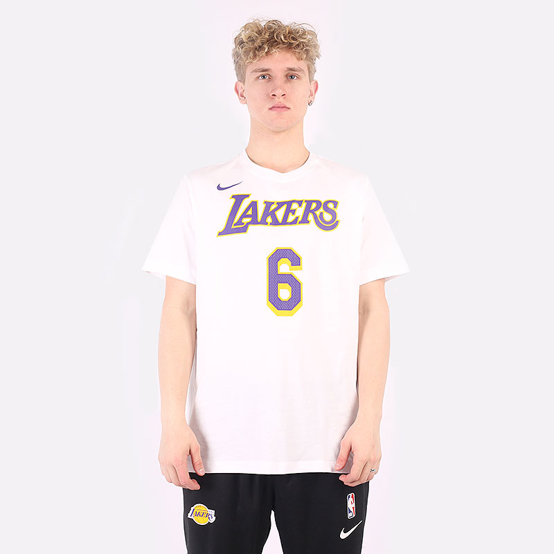 мужская белая футболка Nike Los Angeles Lakers NBA T-Shirt DR6380-106 - цена, описание, фото 1