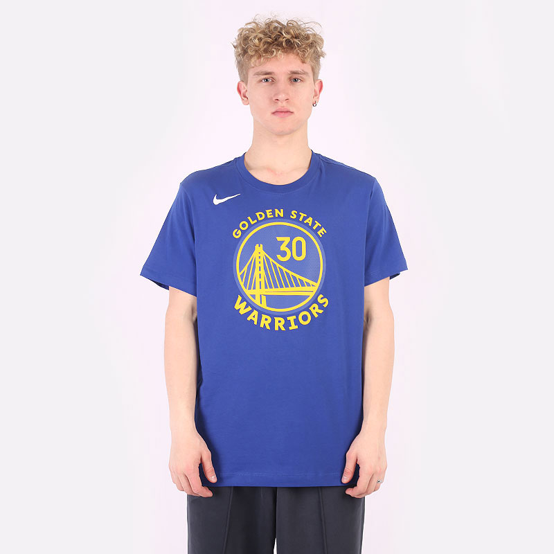 мужская синяя футболка Nike Golden State Warriors NBA T-Shirt DR6374-496 - цена, описание, фото 1