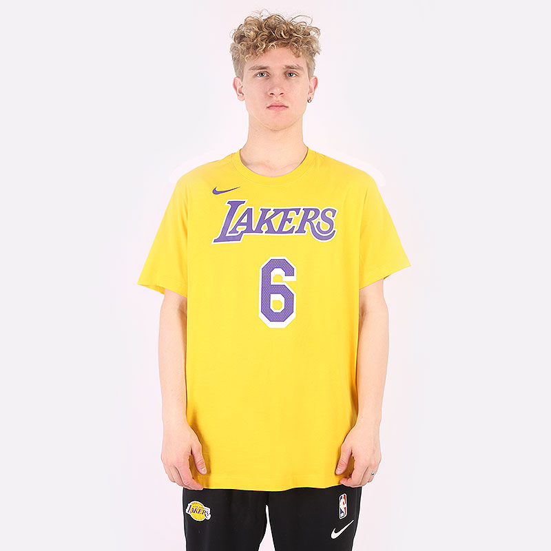 мужская желтая футболка Nike Los Angeles Lakers NBA T-Shirt DR6380-728 - цена, описание, фото 1