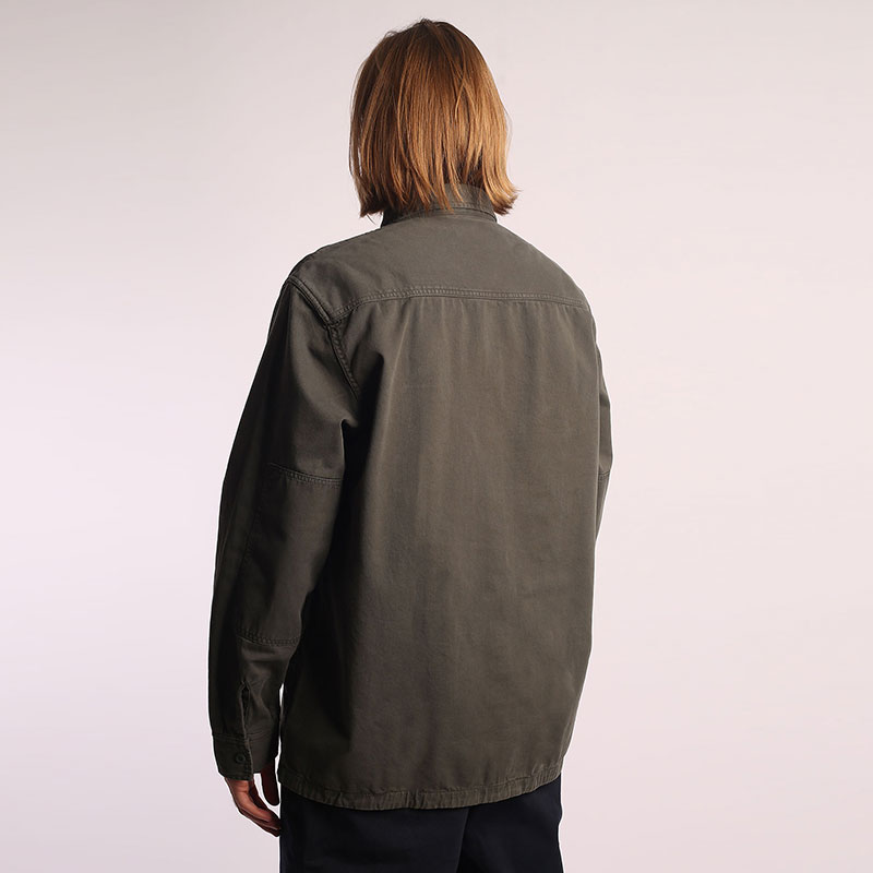 мужская зеленая рубашка Carhartt WIP L/S Charter Shirt I030765-garment dyed - цена, описание, фото 4
