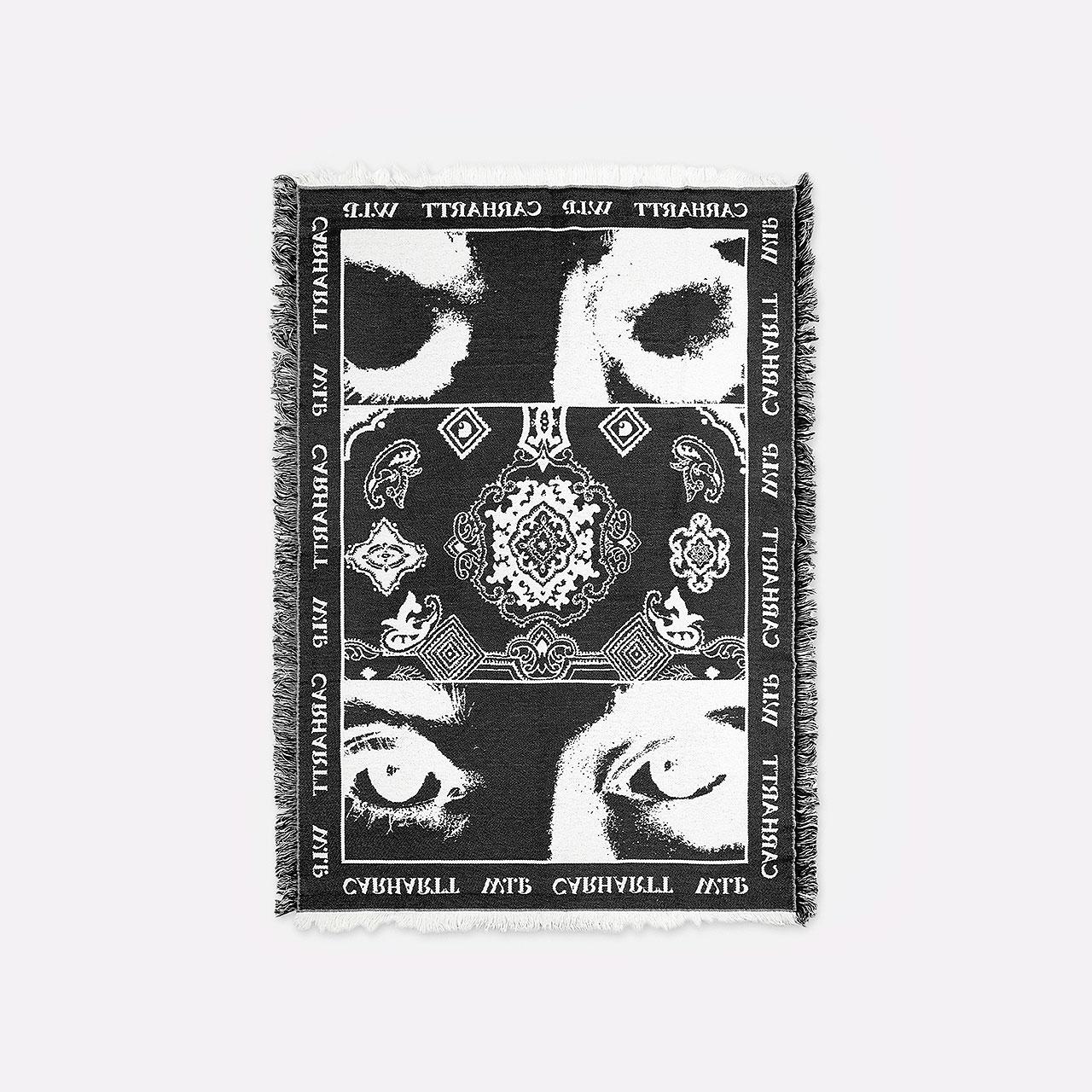  черный плед Carhartt WIP Scope Woven Blanket I031016-wax/black - цена, описание, фото 1