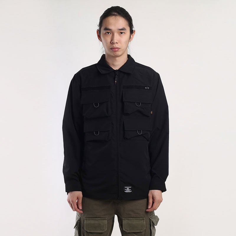 мужская черная куртка Alpha Industries Nylon Cargo Shirt Jacket MJN53000C1-black - цена, описание, фото 1