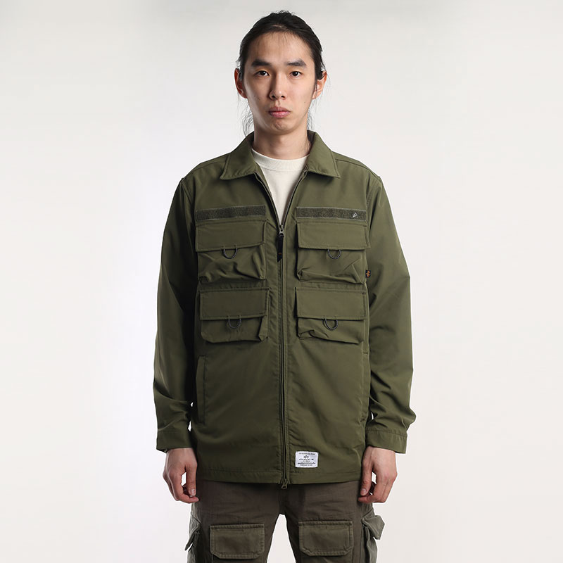 мужская куртка Alpha Industries Nylon Cargo Shirt Jacket  (MJN53000C1-green)  - цена, описание, фото 1