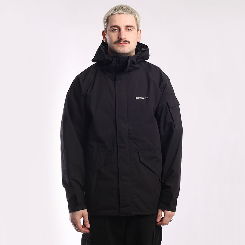 мужская черная куртка Carhartt WIP Prospector Jacket I031356-black/white - цена, описание, фото 1