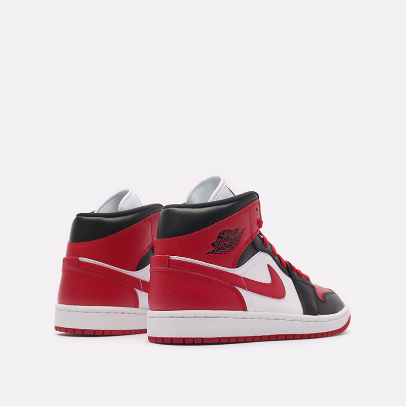 женские красные кроссовки Jordan WMNS 1 Mid BQ6472-079 - цена, описание, фото 3
