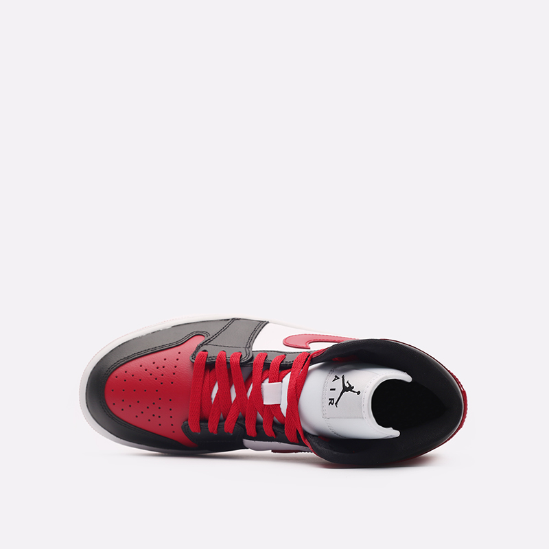 женские красные кроссовки Jordan WMNS 1 Mid BQ6472-079 - цена, описание, фото 6